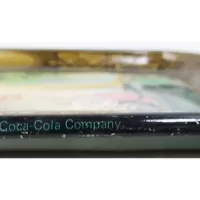 World War One girl vintage Coca Cola Coke long rectangle metal serving tray with nice graphics: Coca Cola Company View - Click to enlarge