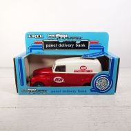 1988 Ertl IGA 1/25 scale diecast metal 1950 Chevy delivery truck bank with key in box: In Box View