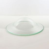 Electric and candle warmer 4-5/8 inches round clear smooth glass oil tart dish or bowl: Bottom Side - Click to enlarge